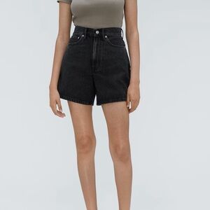 NWOT Everlane A-Line Denim Short in color Storm Black, Size 29